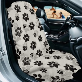 SEANATIVE Dogs Paw Car Towel Seat Covers Auto Seat Towel Protector - Sweat Absorber for Family Road Trips Sports Swimming Hiking, Automotive Seat Protector Car Interior Accessories