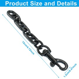 Jiozermi 2 Pcs Black Purse Strap Extender, Bag Extender Chain Purse Straps Replacement Crossbody for Women Purse Bag Handbag Crossbody Bag Decoration