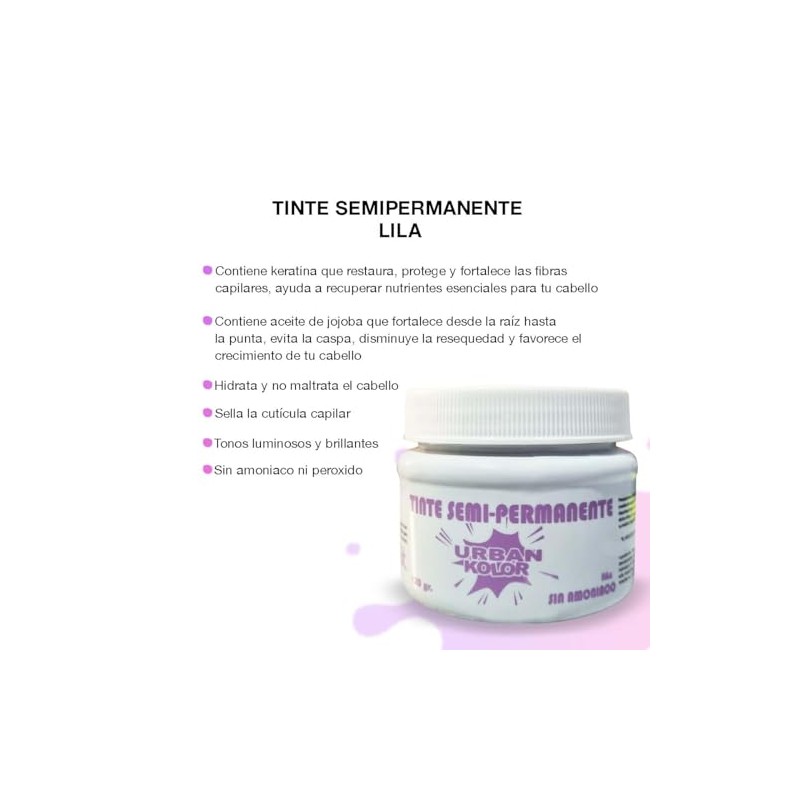 Tinte Semi Permanente para Cabello Sin Amoniaco Urban Kolor Shot