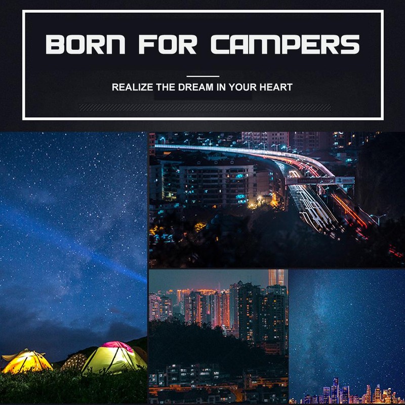 LED Camping Lantern USB or Solar Powered Rechargeable Emergency Lights