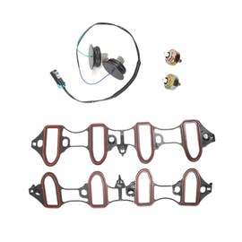 Zieichy 12589867 Dual Knock Sensors with Wiring Harness and Intake Manifold Gasket Kit |for Chevy Silverado 1500 2500 3500, GMC Yukon XL 1500 2500,Pontiac Firebird |Replace#12601822,213-3521,89060413
