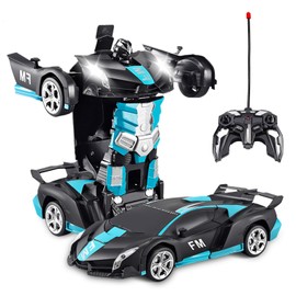 Transformer Remote Controlled Car Toy for Children 3-12, 2-in-1 Transform Robot Toy, 2.4GHz Deformation Robot RC Car, 360° Rotation RC Car Robot for Boys Girls Gifts