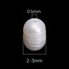 Natural Rice Freshwater Pearl Beads 2-3mm White Loose Pearls, 0.5mm