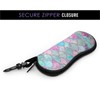 USAMZDIY Summer Mermaid Scale Sunglasses Soft Case With Carabiner Ultra