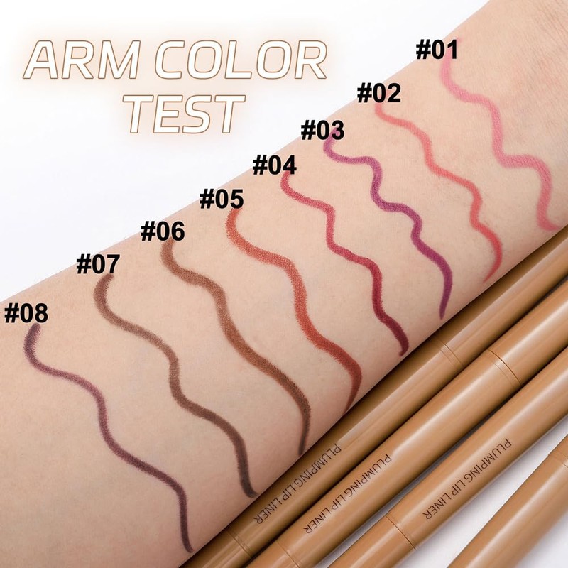 JUAAZIN Medium Violet Red Matte Lip Liner Pencil, Plump Lip