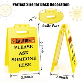 MBL Funny Office Desk Sign - Please Ask Someone Else, Small Fun Gag Cubicle Decor Gifts for Team Coworker Teammate Employee Hr Boss