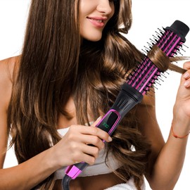 Thermal Brush Curling Iron Brushs: Heated Round Hair Straightener Curling Styling with 5 Heat Temps Hot Ionic Hair Curler