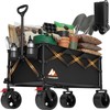 Collapsible Wagon Cart with Wheels Foldable - Folding Utility Heavy