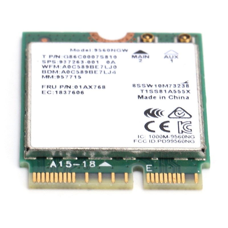 Wireless Network Card Bluetooth5.0 802.11ac M.2 Wifi Adapter with Antenna