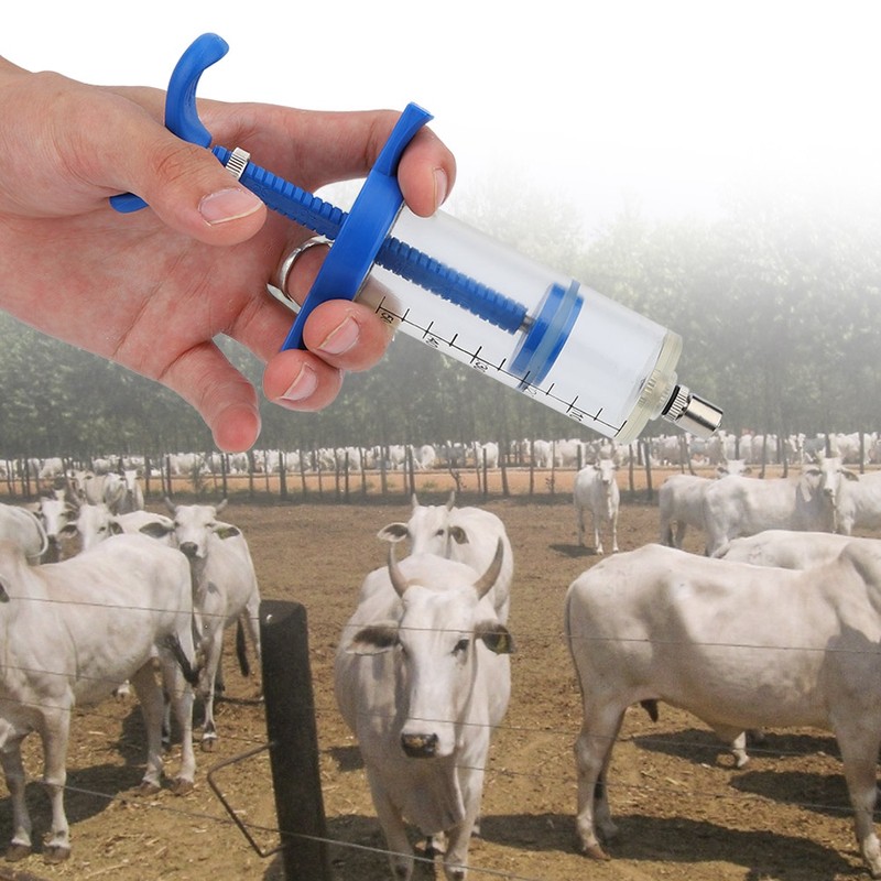 Veterinary Syringe Plastic Steel Syringe 50ml For Animal Agricultural Poultry