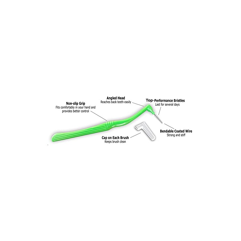 Orthomechanic Interdental Brush Angle Cleaners - Jumbo Pack (50 Brushes)