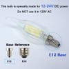 OPALRAY LED Candelabra Bulb, 12V Low Voltage Input, 4W 400Lm,
