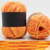 Healifty Multicolor Gradient Cotton Yarn Soft Knitting Wool 5 Rolls
