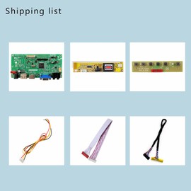 VSDISPLAY HD-MI VGA DP LVDs Controller Board 30pin for 14.1" 15.4" 1280x800 LP141WX3 B154EW08 LTN154AT01 LTN154X3-L01 LTN154X3-L02 LP154WX3 1CCFL LCD Display