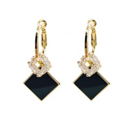 Black Earrings For women,Statement Earrings Hypoallergenic Earrings, Black And Gold Earrings Trendy Earrings,Dangle Earrings For Women