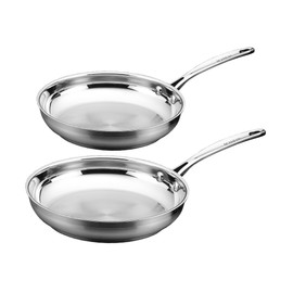 Scanpan Impact 2-Piece Fry Pan Set - Made of Durable 18/10 Stainless Steel - Dishwasher & Oven Safe