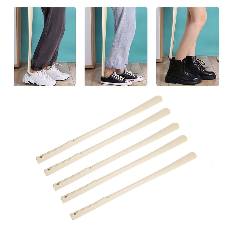Long Shoe Horn Extended Prevent Deformation Shoe Helper for Elderly