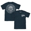 Tee Luv Men's Miller Lite Shirt - Double Sided Miller