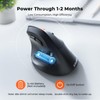 MEETION Ergonomic Mouse Wireless, Bluetooth Vertical Mouse with 3 Multi-Device