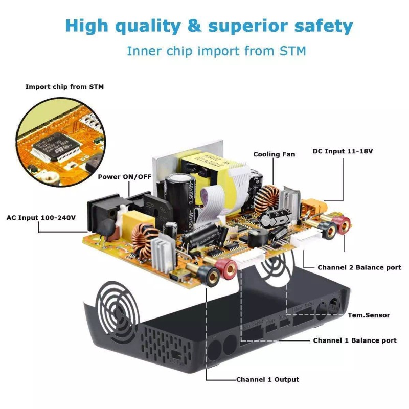 Dght Touch Screen Dual Channel RC car lipo battery Balance