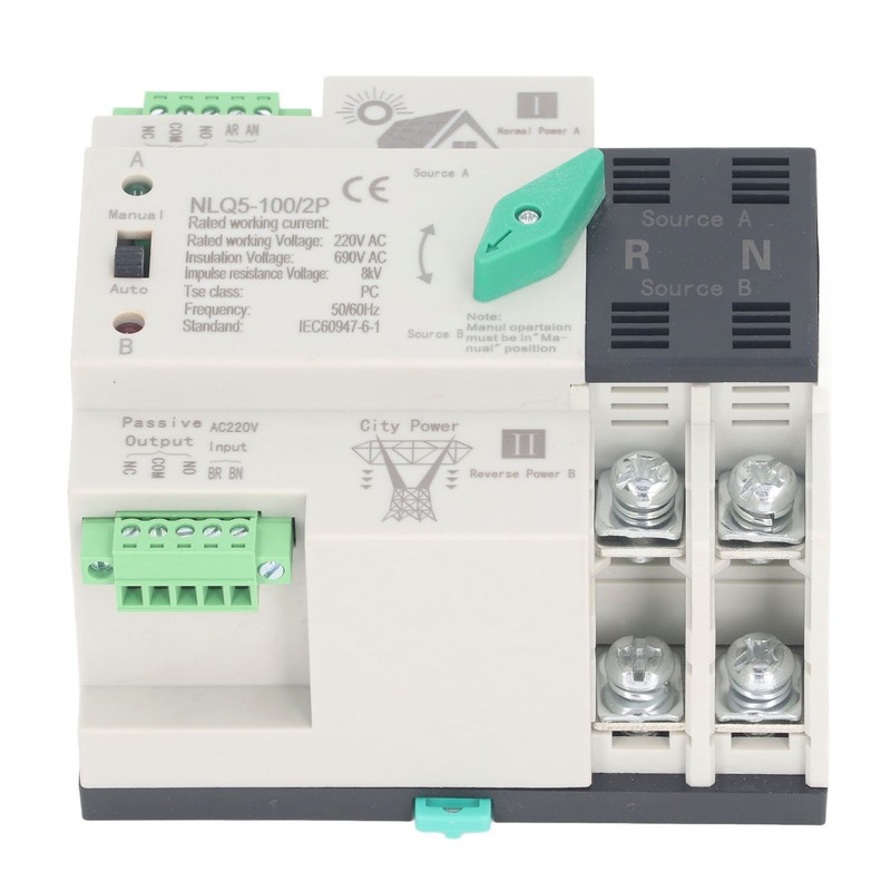 Dual Power Automatic Transfer Switch 2P PV to Utility Mini