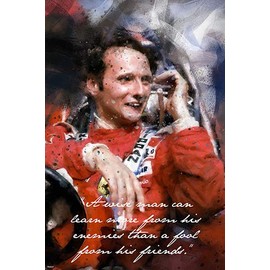 Famous Race Car Driver Quote Poster Formula 1-24x36 Home Decor Print
