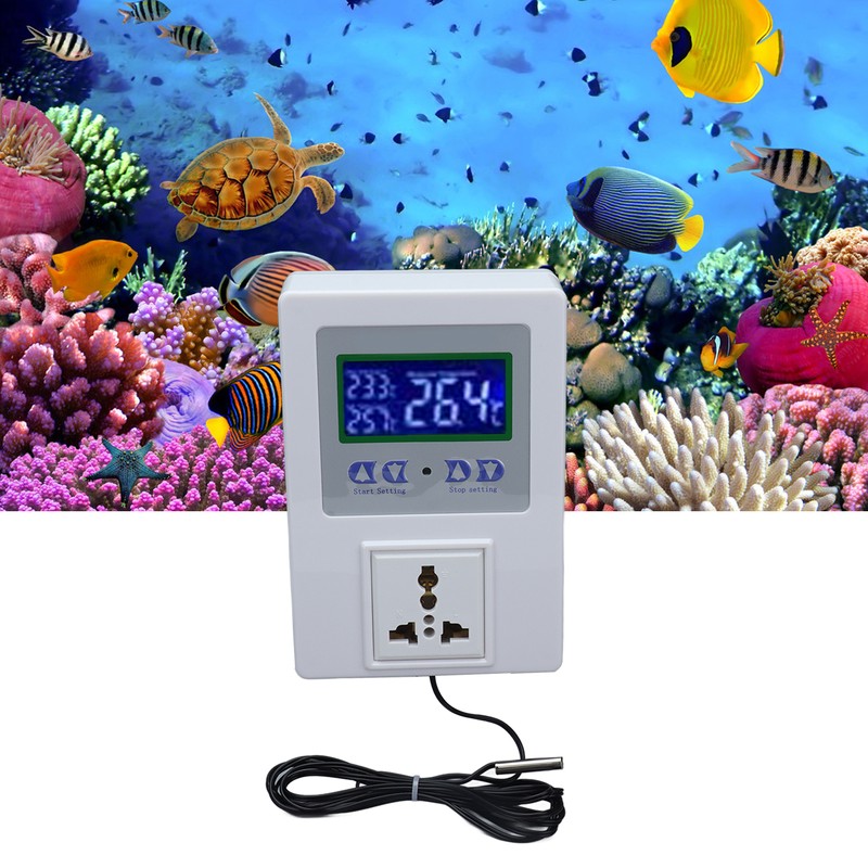 Pre Wired Temperature Controller LED Digital Temperatures Regulator with Sensor