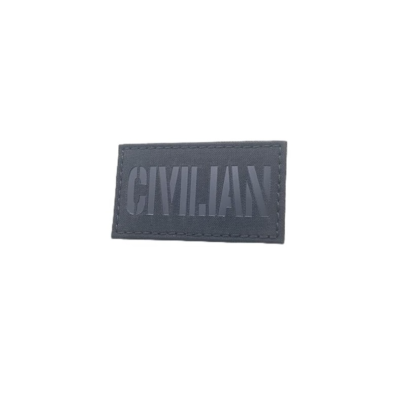 IR Civilian 2x3.5 Infrared Morale Tactical Patch (Blackout Subdued)