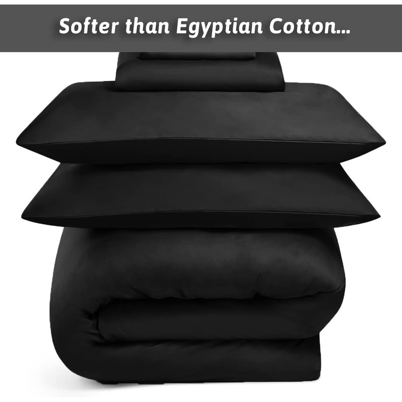 Anti-Allergy Anti-Bacterial Brushed Soft Touch Microfibre Duvet Cover & Pillowcase/s