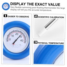 Generic 1Pc Floating Thermometer for Swimming Pool Bath Water Durable Shatter Resistant Design Easy Read Large Display for Hot Tubs Ponds Accurate Water Temperature Measurement