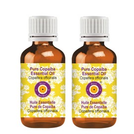 Deve Herbes Deve Herbes Pure Copaiba Essential Oil (Copaifera officinalis) Steam Distilled (Pack of Two) 15ml X 2 (1 oz)