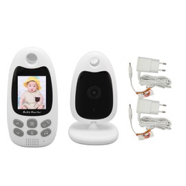 Video Baby Monitor 2 Inch Screen 2 Way Calling Night Vision Lullaby 1000ft Baby Monitor with Camera and Sound 100‑240V EU Plug
