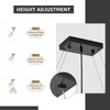 Moooni Modern 10 Lights Rectangular Crystal Chandelier Rectangle Raindrop Adjustable