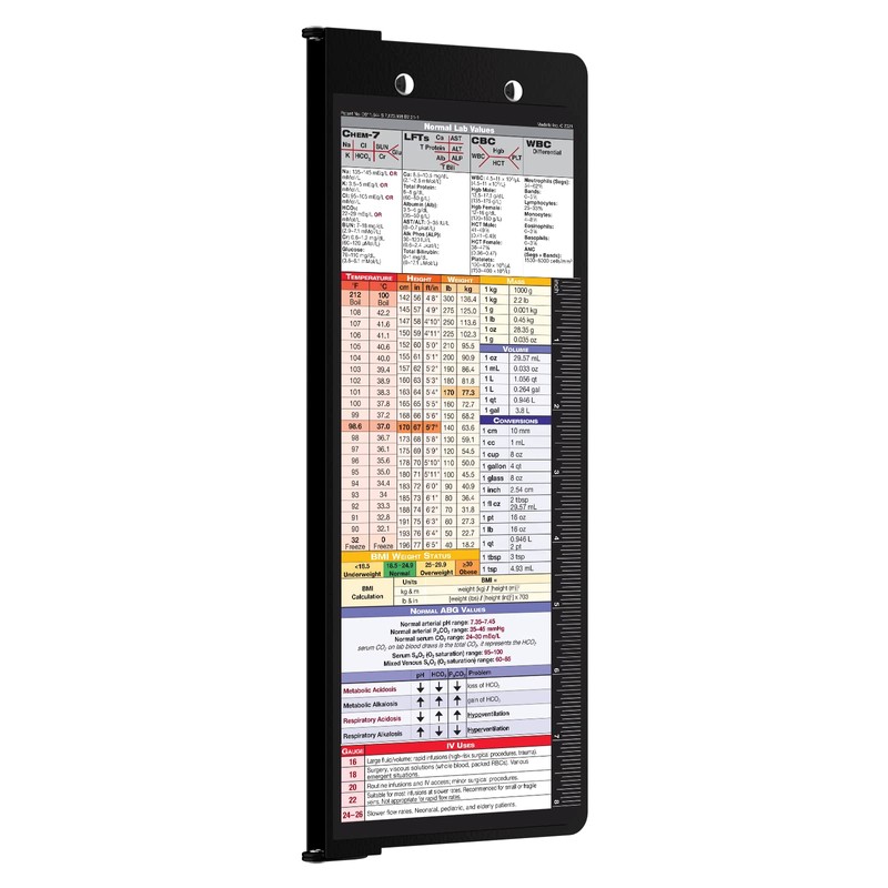 Whitecoat Clipboard® Vertical - Black Nursing Edition