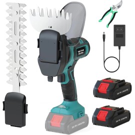 Unbranded Vistreck Cordless Grass Shears 2 in 1 Handheld Grass Trimmer Hedge Trimmer CHHF