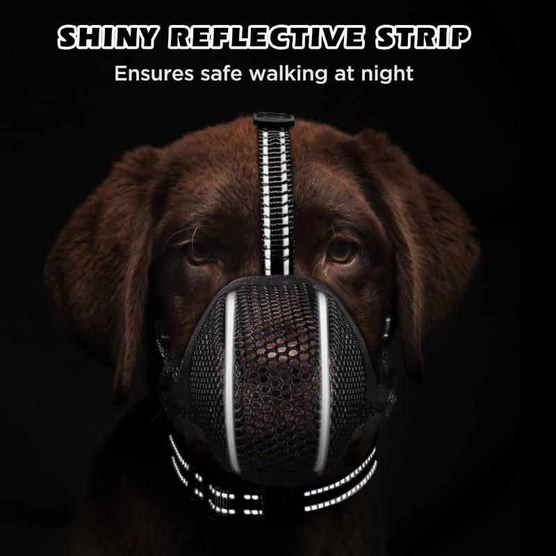 Dog Muzzle,Mesh Soft Muzzle for Small Medium Large Sized Dogs,
