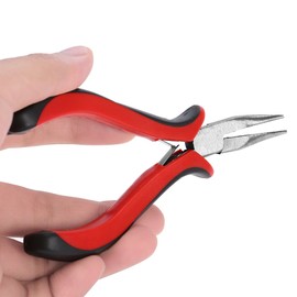 1 Set Hair Extension Tool Kit Plier Hook Pulling Needle 200Pc or so Micro Silicone Link Rings Beads for Professional Hair Styling Tools Accessory (#13)