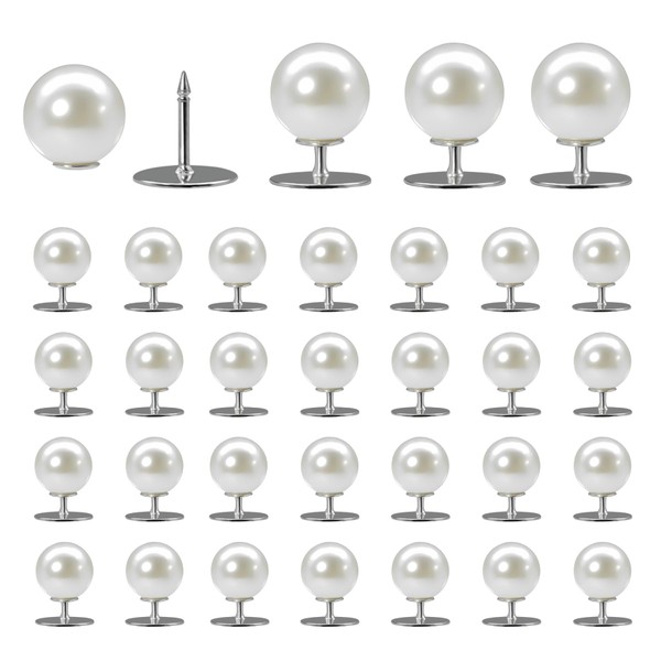 30 Sets Pearl Buttons No Need to Sew Removable Buttons