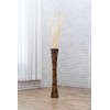 Leewadee Large Black Brown Home Decor Floor Vase – Wooden