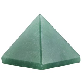 Rockcloud Healing Crystal Green Adventurine Pyramid Metaphysical Stone Figurine