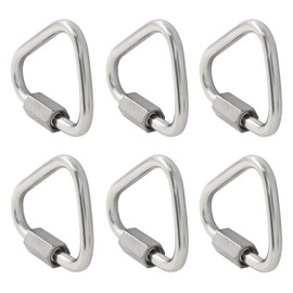 Cionyce M3.5 Delta Quick Links Triangle 1/8 Inch,6 Pcs 316 Stainless Steel Triangle Locking Quick Connector, Quick Link Chain Heavy Duty Chain Connector - 330lbs Capacity