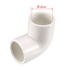 sourcing map 20mm Slip 90 Degree PVC Pipe Fitting Elbow