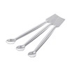 sourcing map Micro Lab Spoons Mixing Spatula End 5.91" Silver