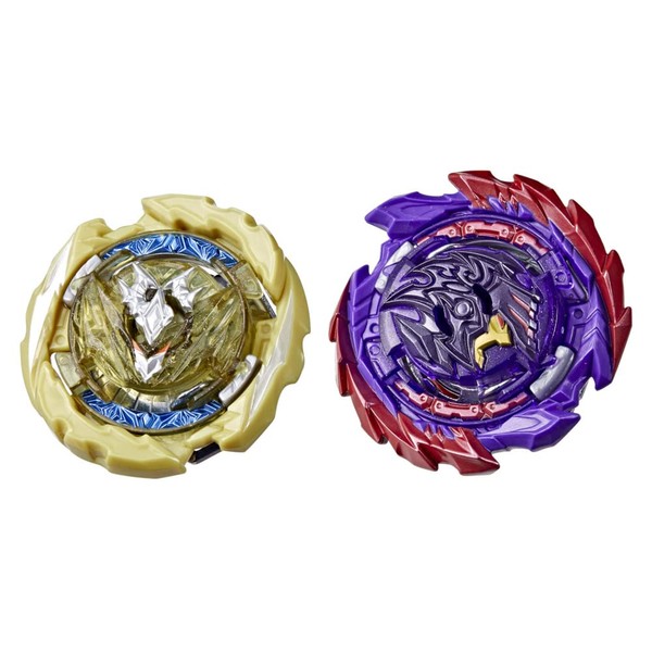 Hasbro Beyblade Burst QuadDrive, Pack of 2 Berserk Balderov B7 and Cyclone Belfyre B7 Competition Spinners, Toy for Children, Ages 8 and Up