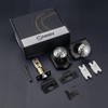 STARPY Black Door Knobs with Camelot Trim, Interior Door Handles