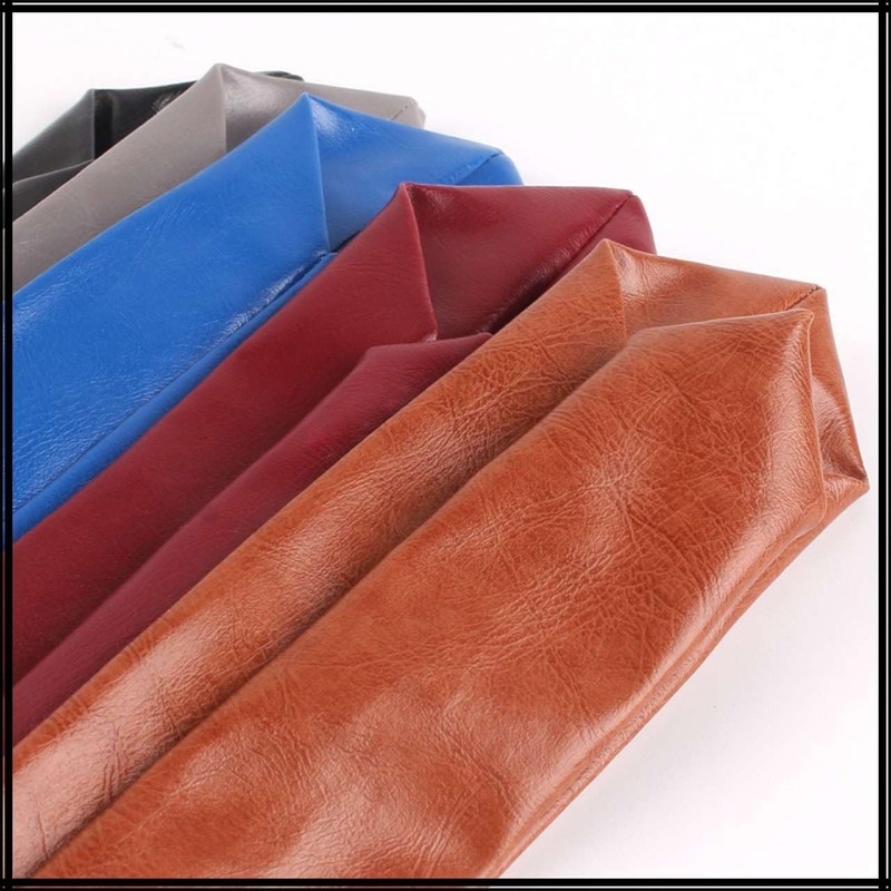 White Fang NC099 Men's Leather Necktie, Solid Color, Business, Elegant,