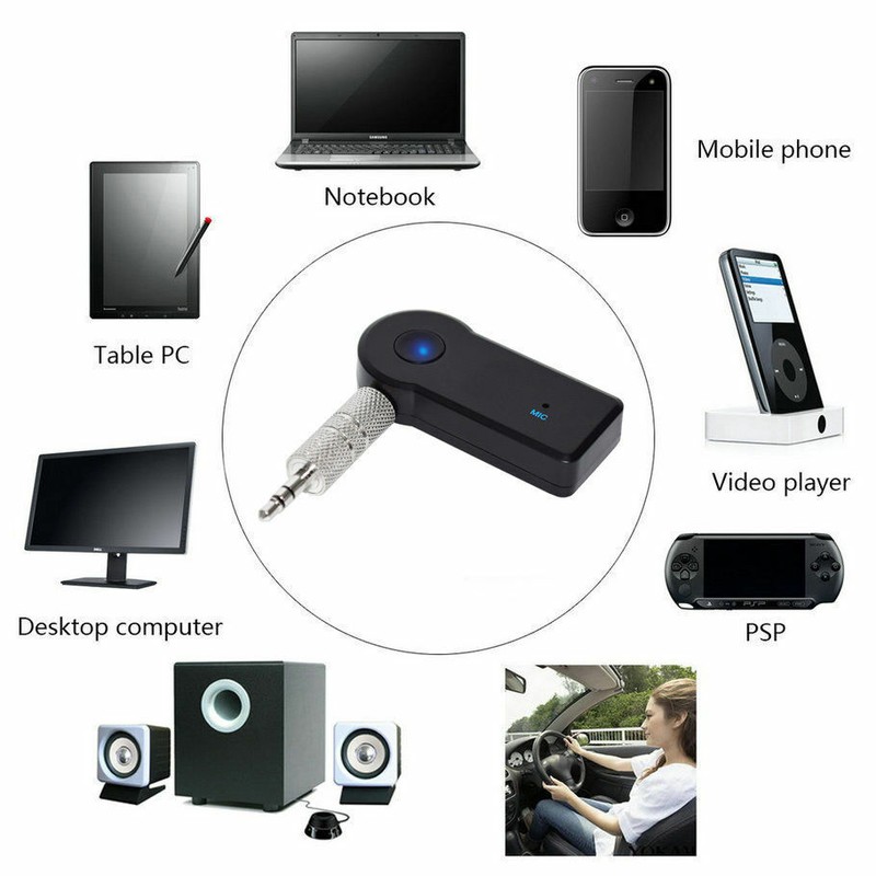 Unbranded Wireless Bluetooth 3.5mm AUX Audio Stereo Music Home Car