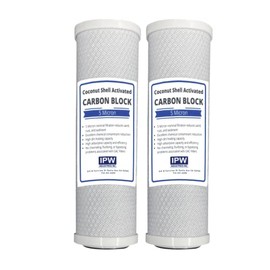 IPW Industries Inc 1-Year Compatible Filter Kit for RainSoft 21179 Reverse Osmosis System (2 Pack, Carbon Block Filters, 10" x 2.5", Replace Every 6-12 Months)