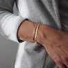 Dainty Layered Gold Chain Bracelet for Women 14K Gold Plated