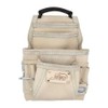 OX Tools 10 Pocket White Leather Tool Pouch - Leather